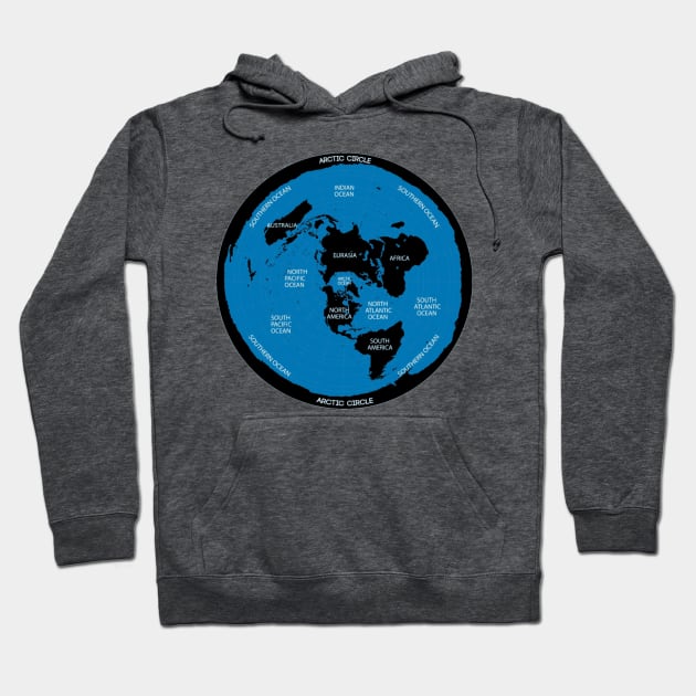 The Flat Earth Map Hoodie by EverGreene